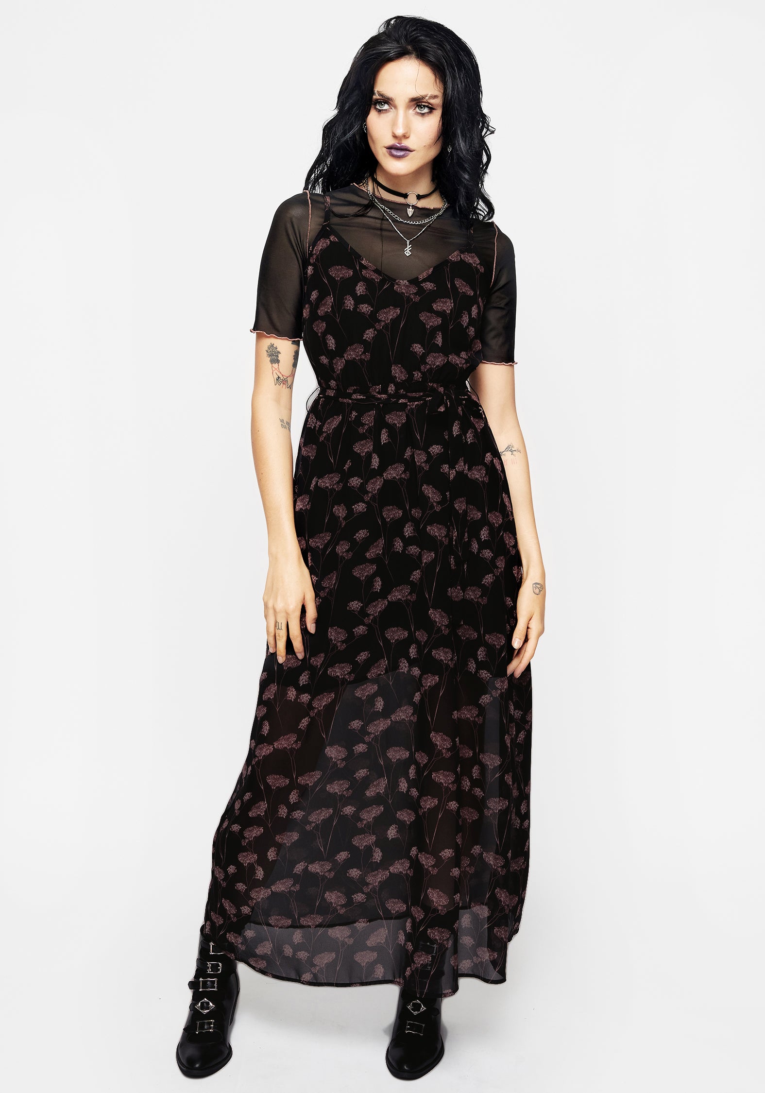 Judas Maxi Dress With Waist Tie Disturbia