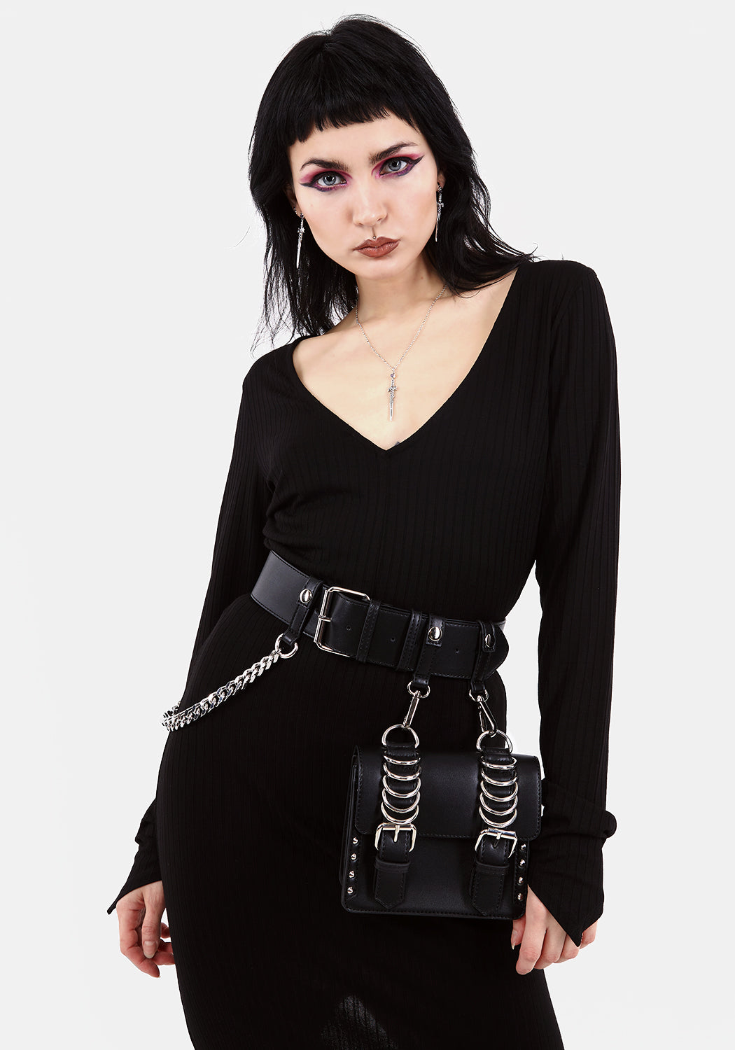 Belt Chain Bag Faux Leather Belt Bag Chain Belt Bag -  UK