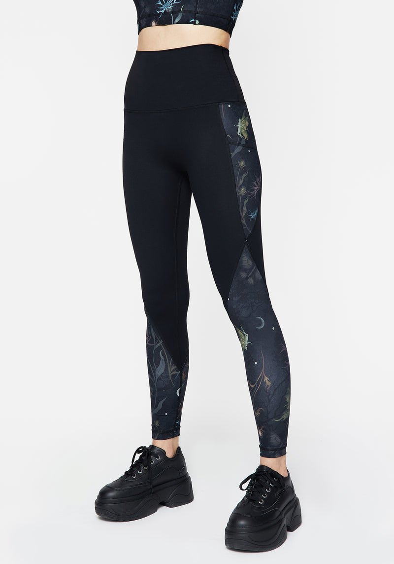 Rosanella Floral Fairy Print Athleisure Sports Leggings