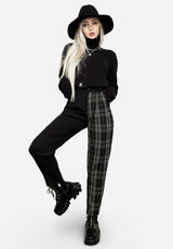 Checkmate High Waist Tapered Trousers