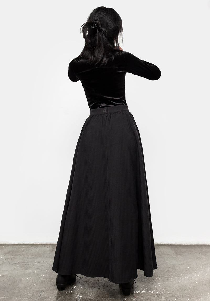 Haunted Midaxi Herringbone Skirt