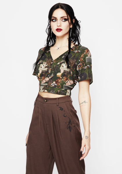 Camo Crop Top -  UK