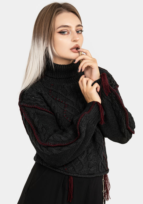 Vaila Cable Knit Crop Jumper