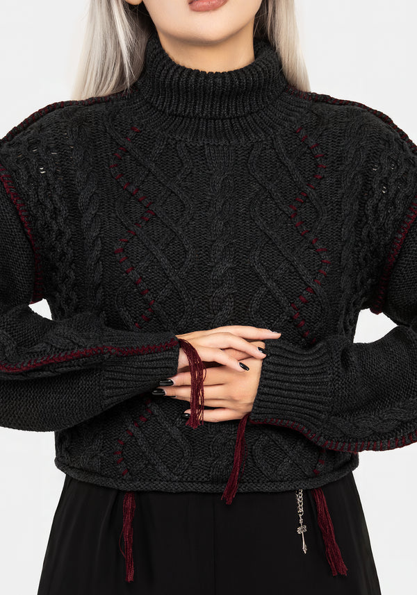 Vaila Cable Knit Crop Jumper