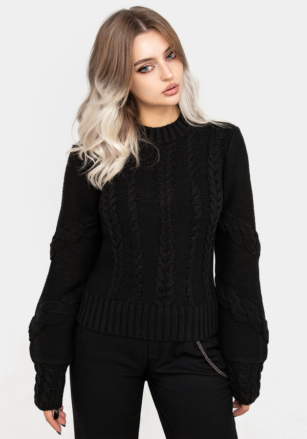 Virda Cable Knit Twist Jumper