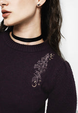 Foxglove Embroidered Knit Jumper