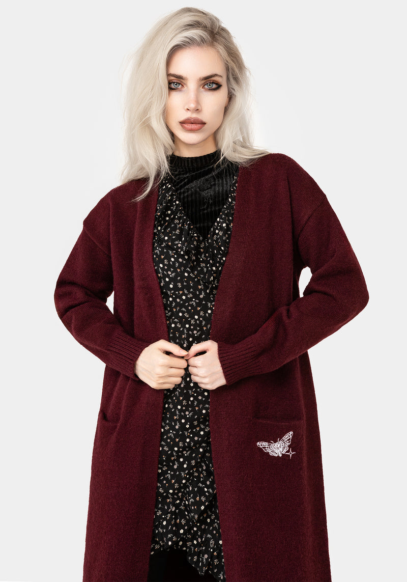 Rosamoth Embroidered Knit Longline Cardigan