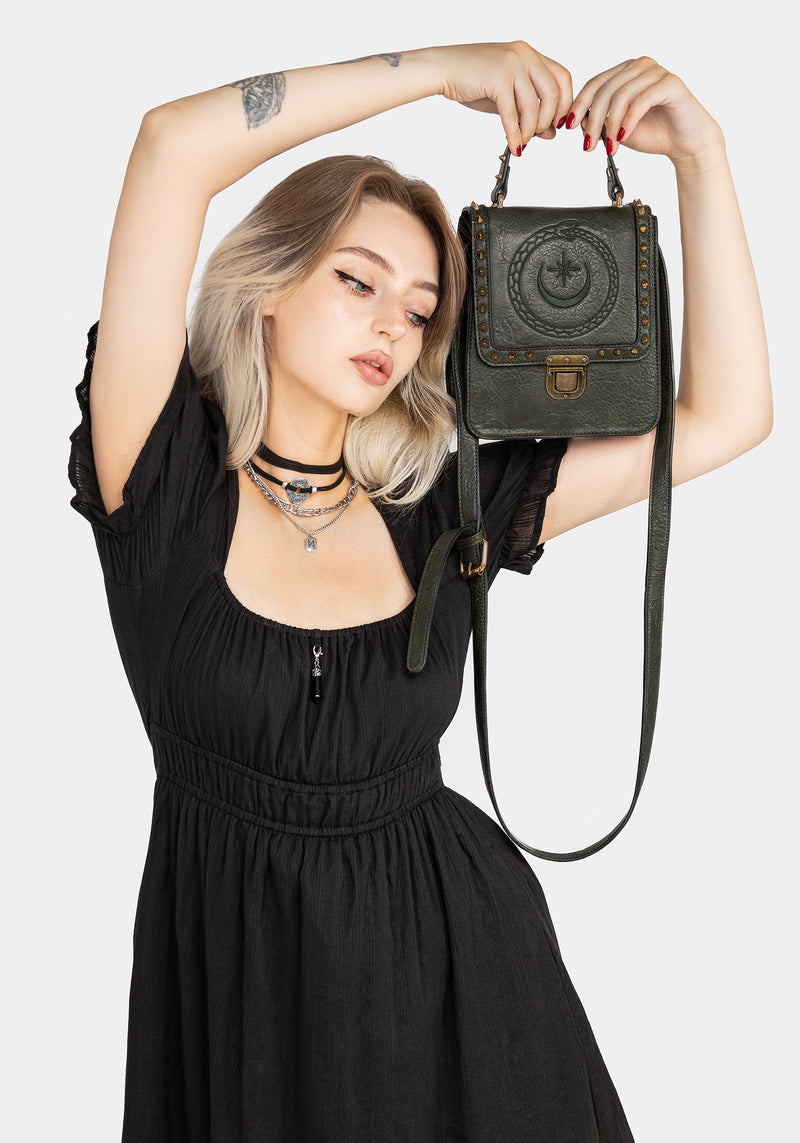 Ouroboros Crossbody Mini Satchel Bag