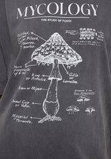 Mycology Grafik Druck T-Shirt Kleid