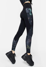 Rosanella Blumenmuster Fee Druck Athleisure Sport Leggings