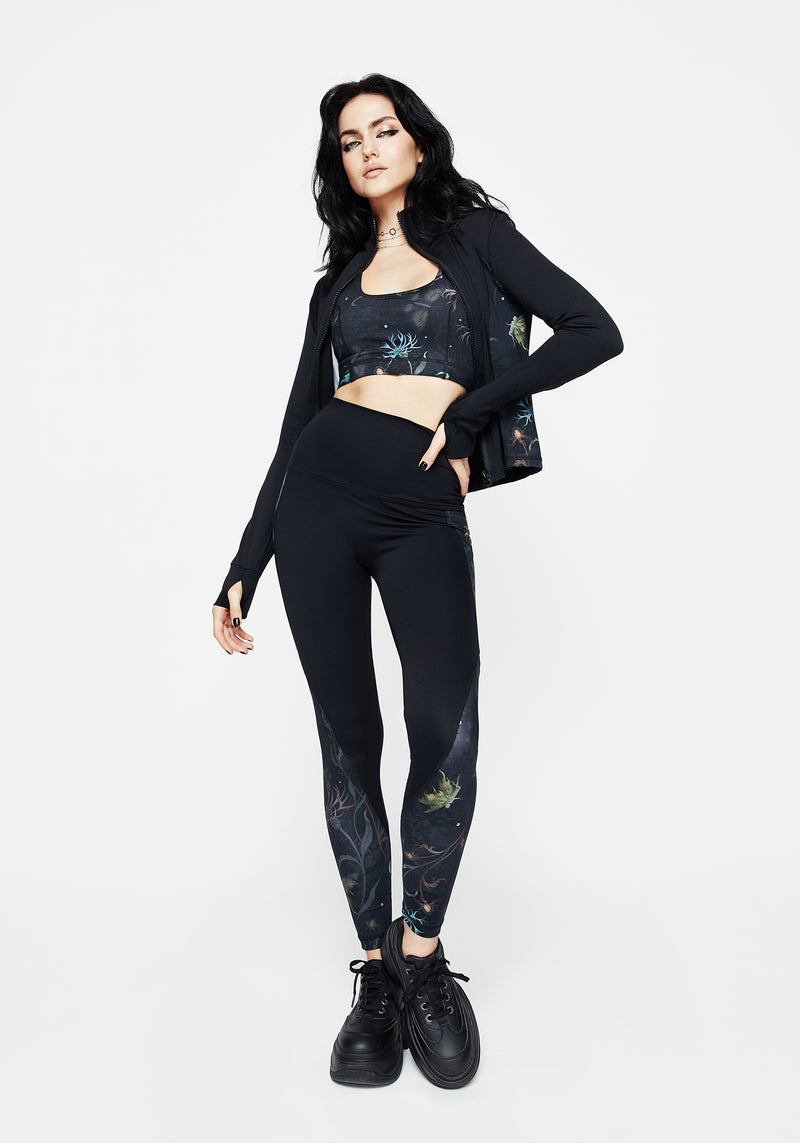 Rosanella Floral Fairy Print Athleisure Sports Jacket