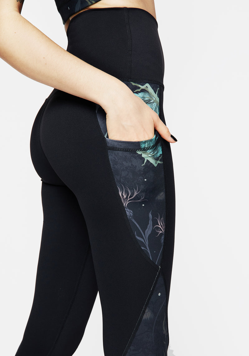 Rosanella Blumenmuster Fee Druck Athleisure Sport Leggings