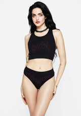 Blaze Seamless Embroidered Rib Racerback Bralet