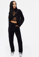 Styx Moth Embroidered Cord Trousers