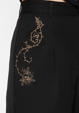 Vanitas Thorn Embroidered Tapered Trousers