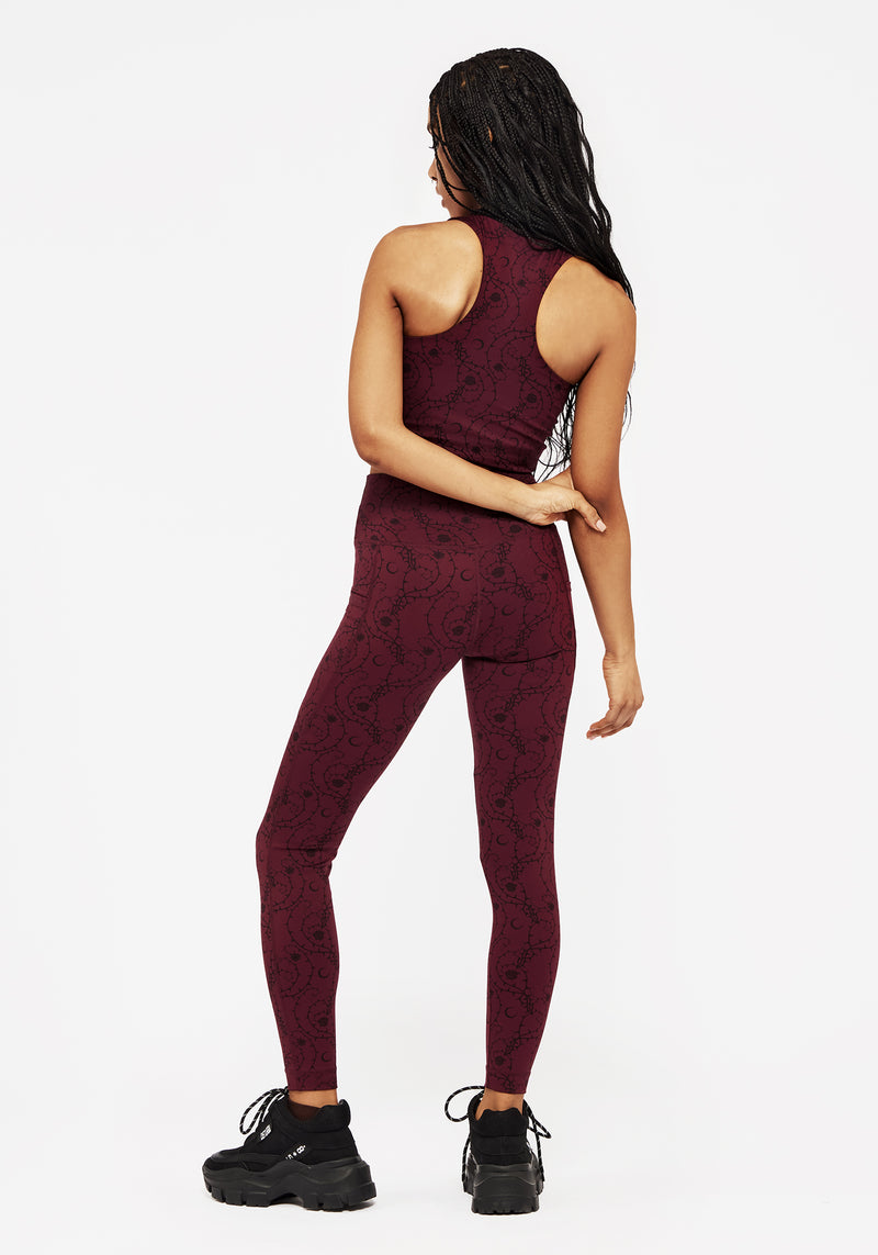 Rosethorn Floral Print Athleisure Sports Leggings