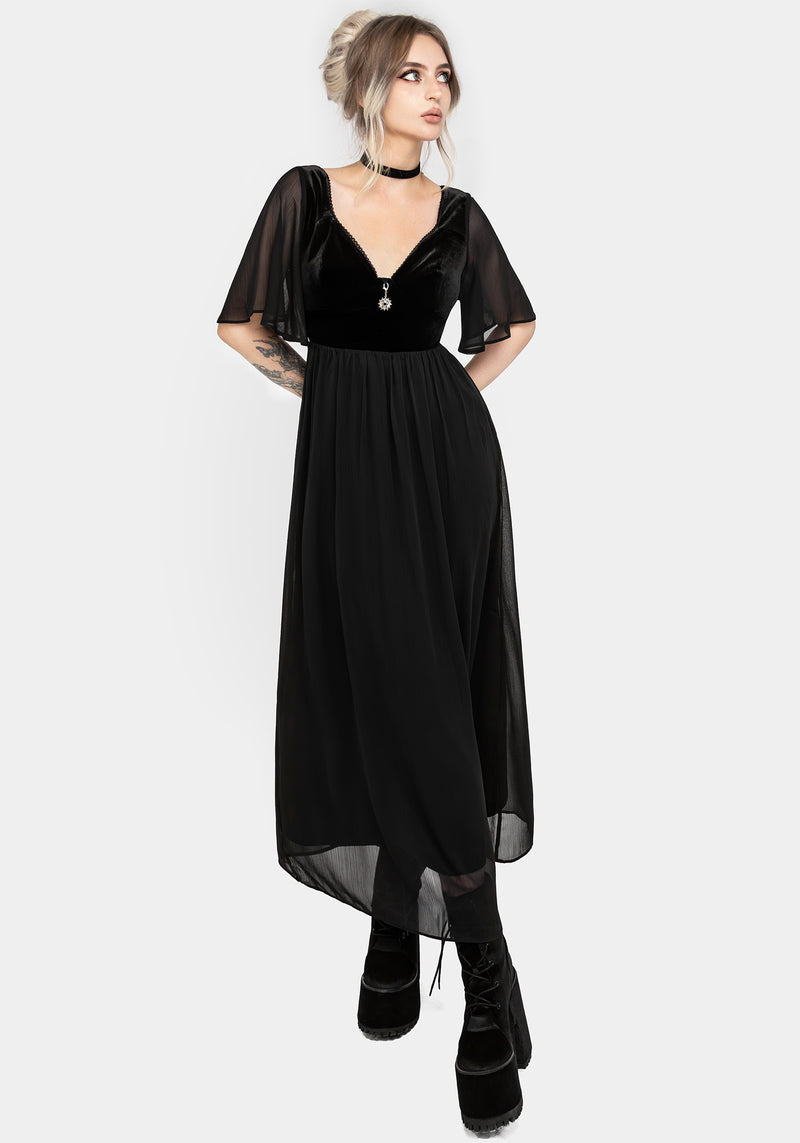 Oculist Chiffon Maxi Dress