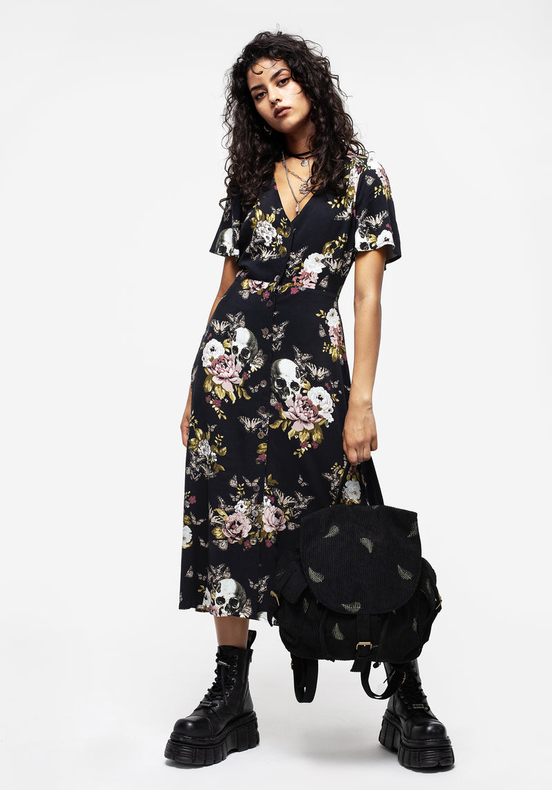 Revival Floral Button Up Midi Dress