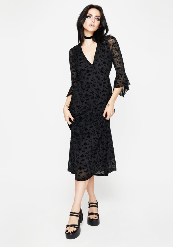 Conduit Floral Mesh Layered Midaxi Dress