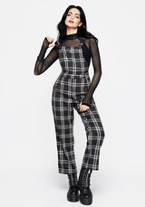 Persimmon Embroidered Check Dungarees