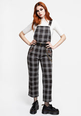 Persimmon Embroidered Check Dungarees