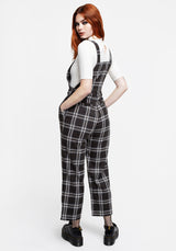 Persimmon Embroidered Check Dungarees