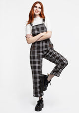 Persimmon Embroidered Check Dungarees