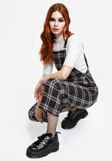 Persimmon Embroidered Check Dungarees