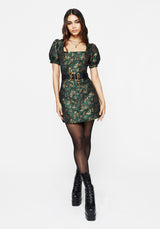 Rena Schlange Jacquard Mini Kleid