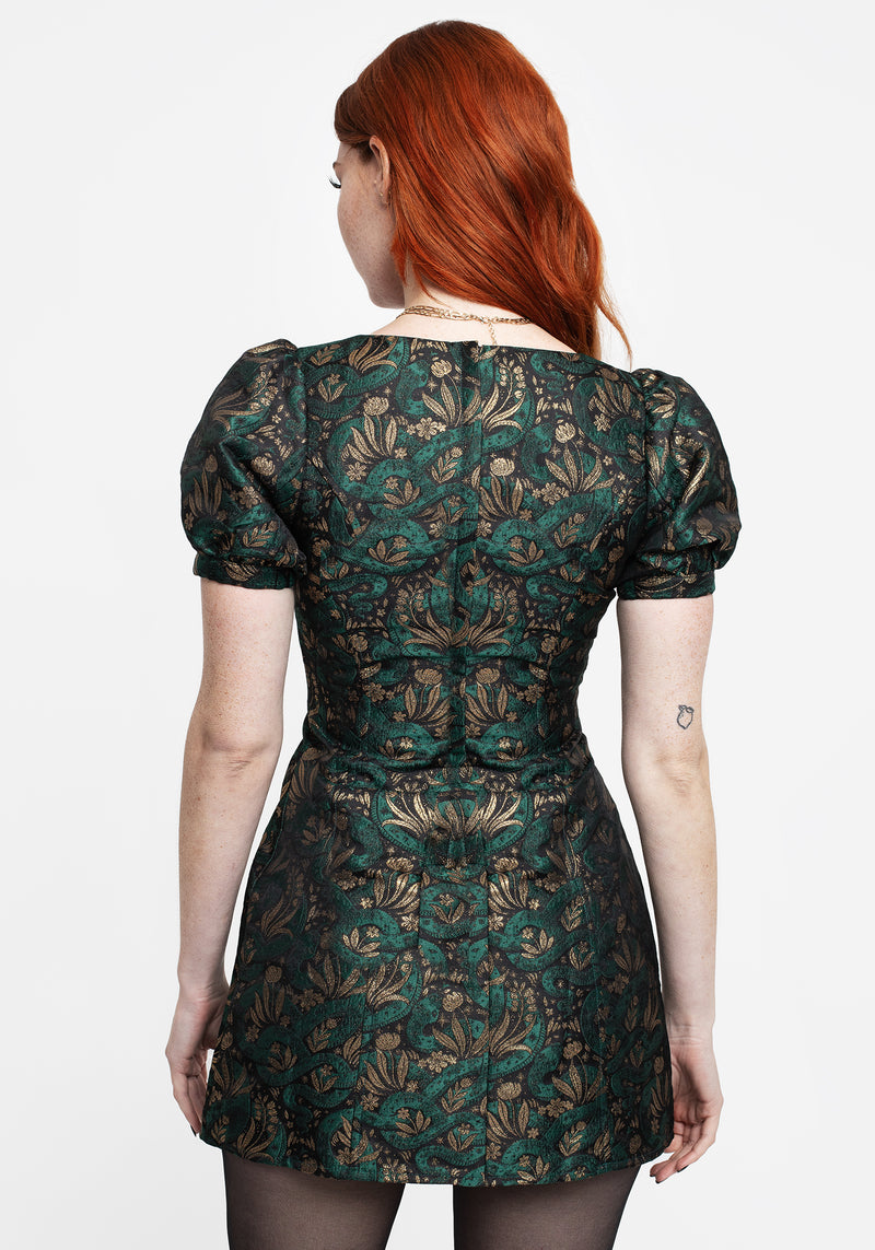 Rena Snake Jacquard Mini Dress