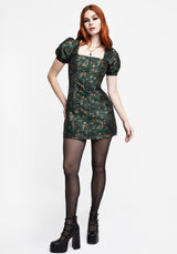 Rena Snake Jacquard Mini Dress