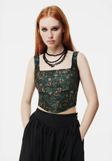 Rena Snake Jacquard Corset Top