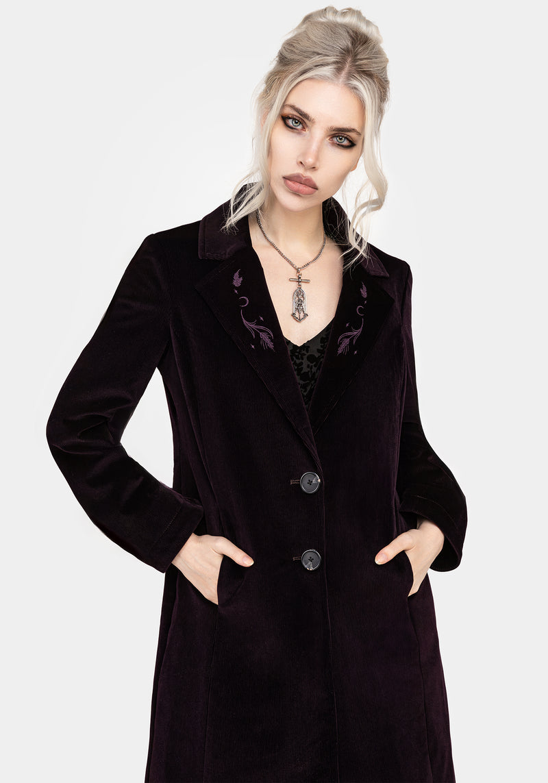 Embroidered duster coat hotsell