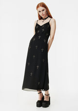 Ankh Beaded Chiffon Midaxi Cami Dress