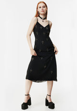 Ankh Beaded Chiffon Midaxi Cami Dress