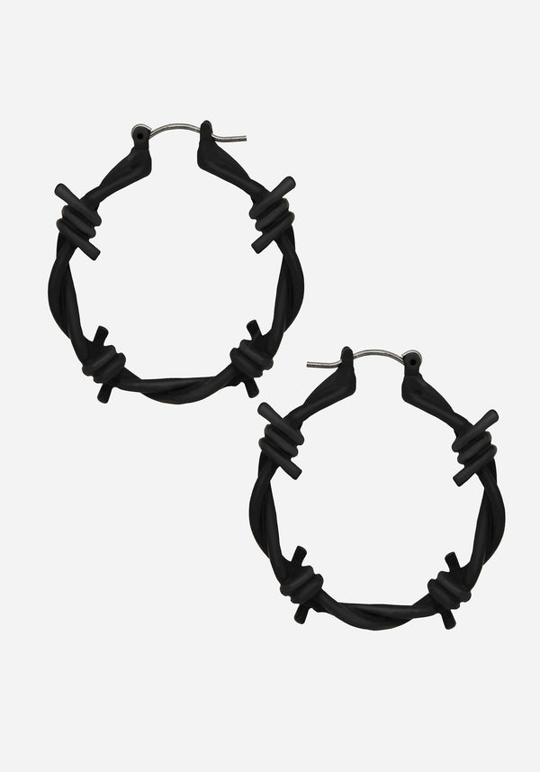 Barbed Hoop Earrings