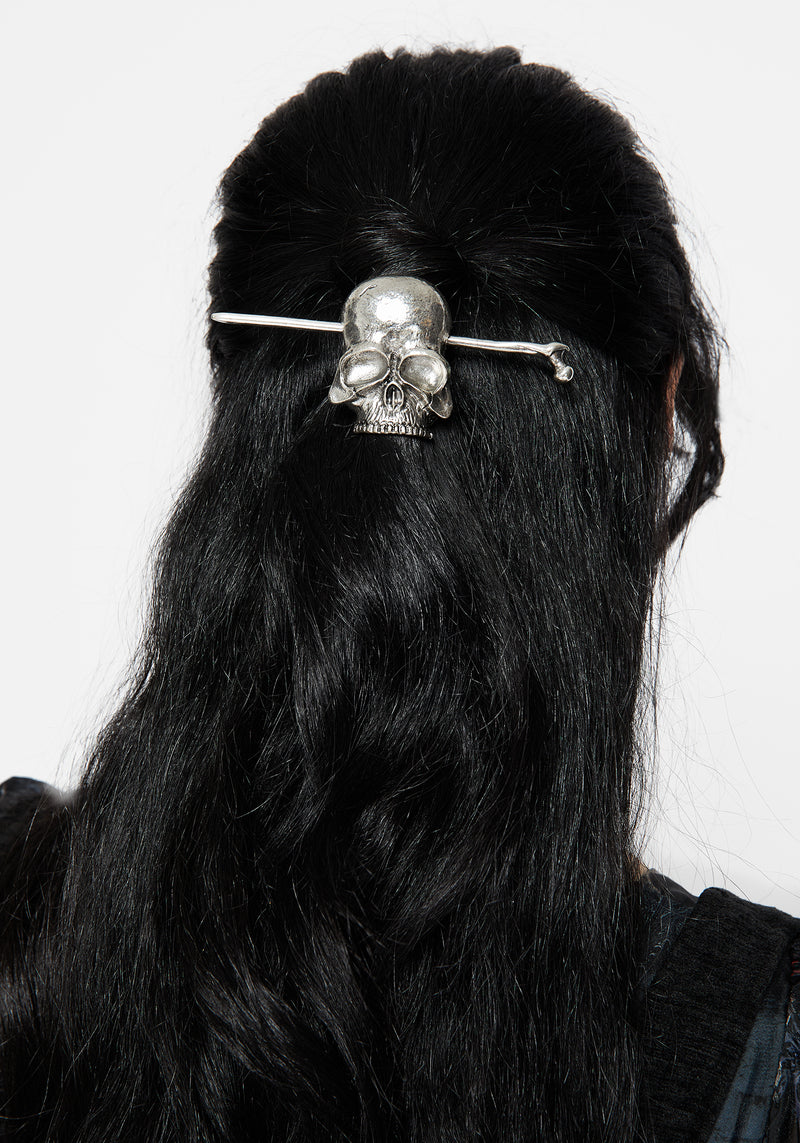 Skull Hair Slide with Pin