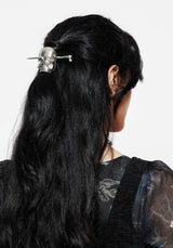 Skull Hair Slide with Pin