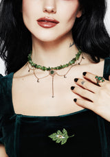 Aurora Edelstein Halsband Halskette - Grün