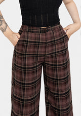 Hickory Check Straight Leg Trousers