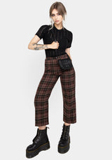 Hickory Check Straight Leg Trousers