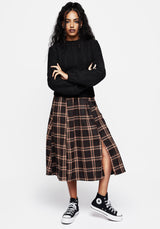 Ambrose Check Midi Skirt