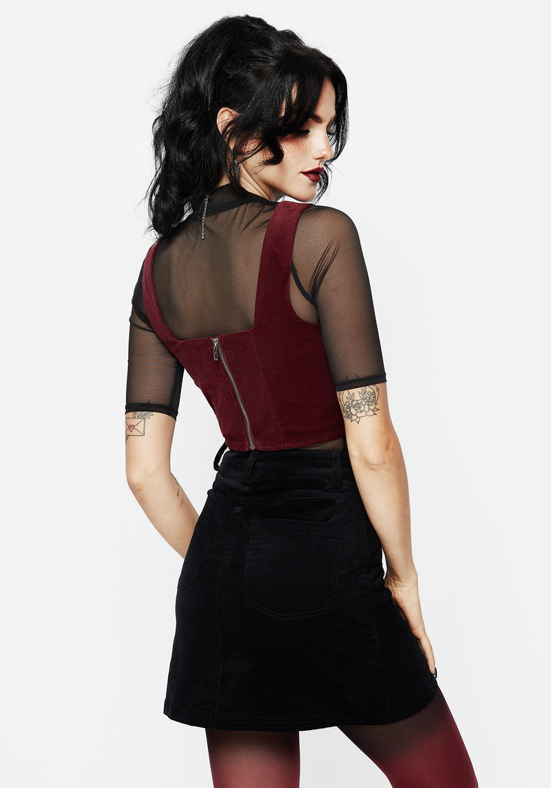 Webcatcher Embroidered Corset Top