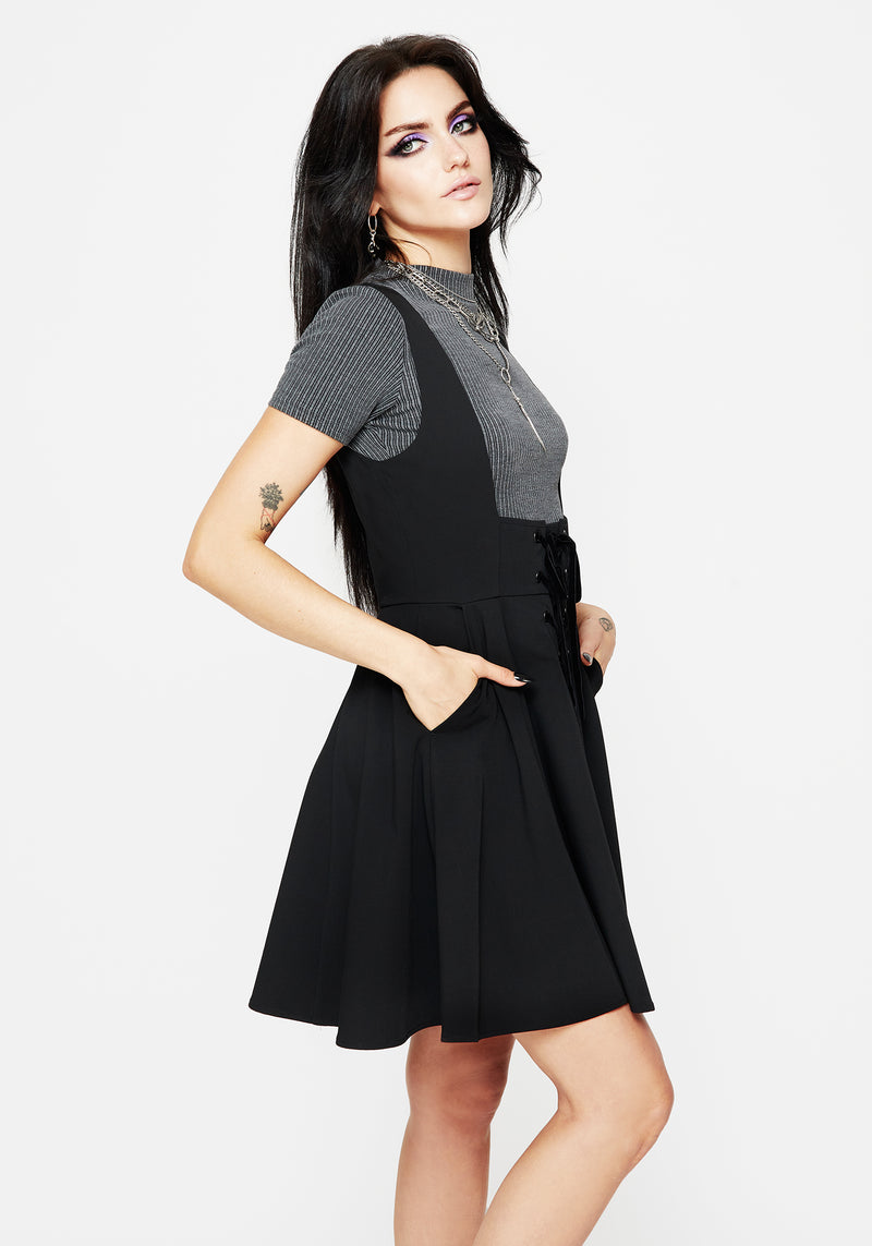 Nessa Spitze Hoch Mini Kleid