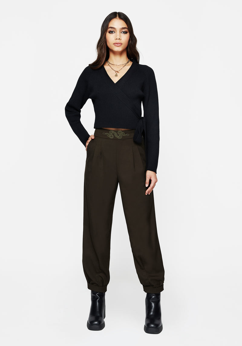 Zarina Embroidered Balloon Trousers