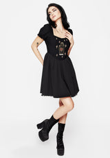 Ingrid Embroidered Applique Corset Mini Dress