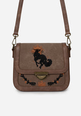 Foxfire Embroidered Crossbody Mini Satchel Bag