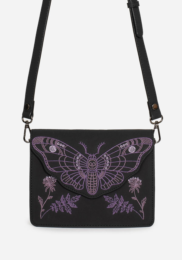 Atropos Motte Bestickt Mini Crossbody Tasche