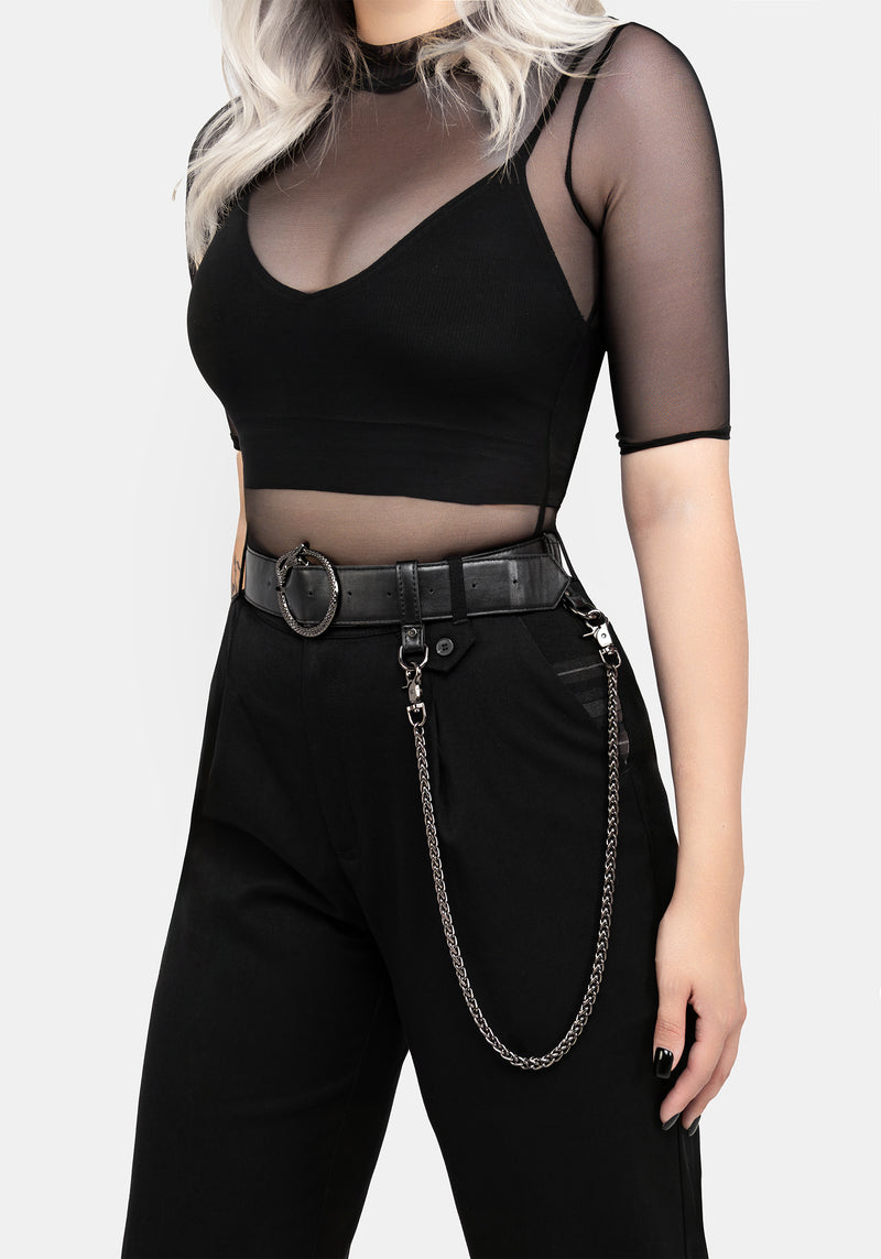 Ouroboros Snake Buckle Chain Belt