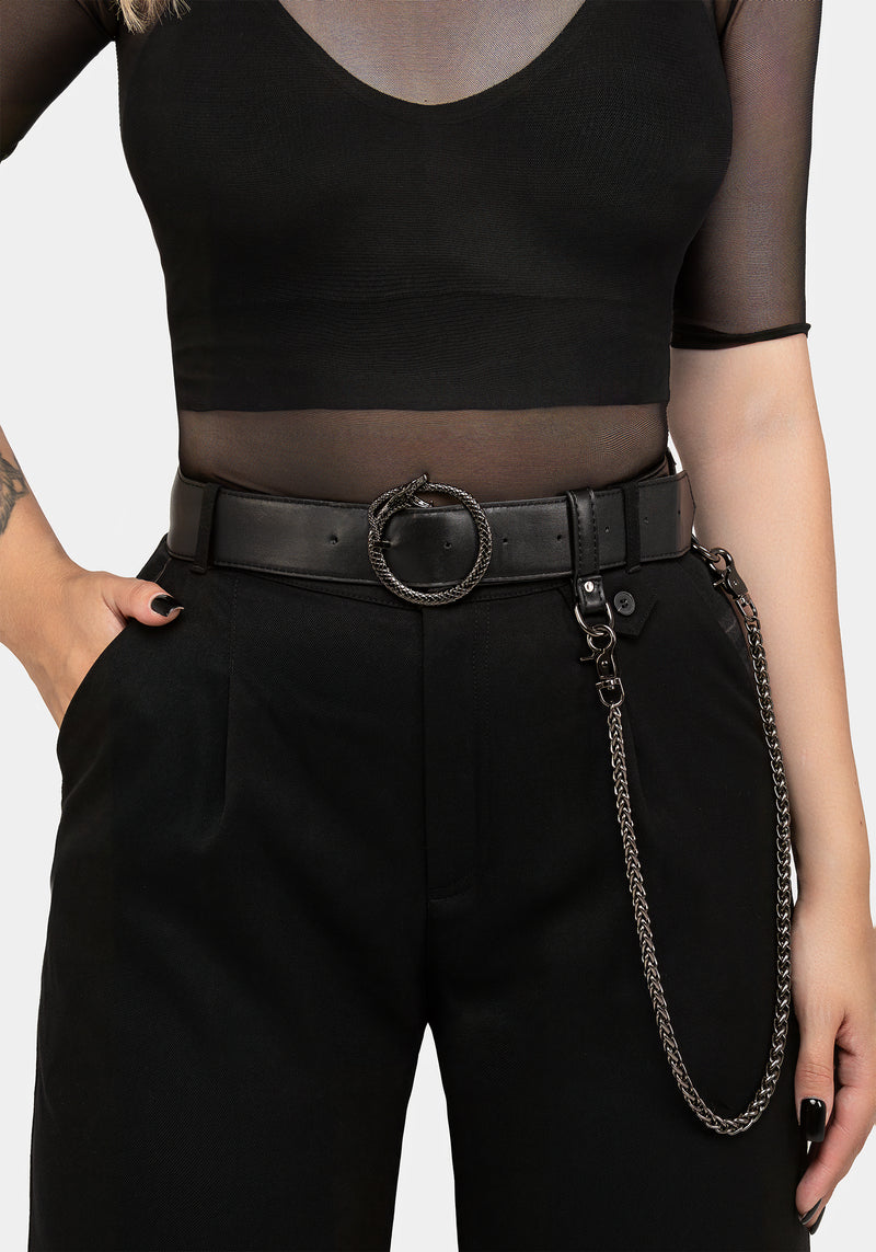 Ouroboros Snake Buckle Chain Belt